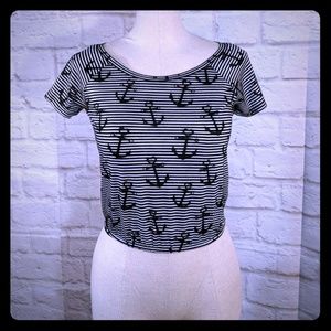 Aeropostale crop-top elastic-waist S